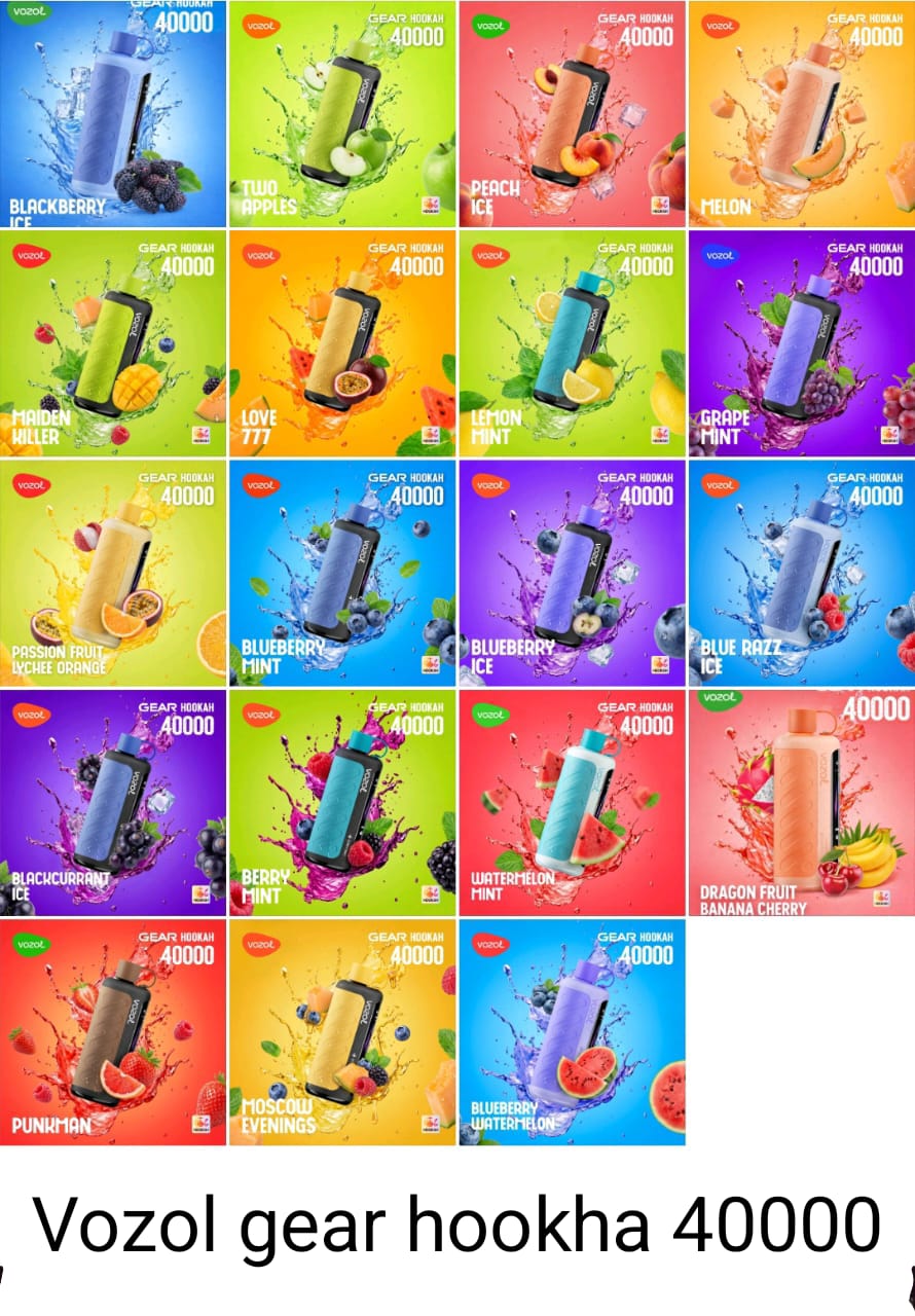 VOZOL GEAR HOOKAH 40K PUFFS DISPOSABLE VAPE Vozol,Gear,Hookah,40k,Puffs Disposable,vape